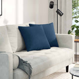 Vidaxl sofa kussens 2 pcs blauw 45 x 45 cm stof