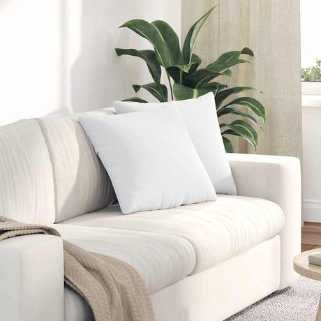 Vidaxl sofa kussens 2 pcs wit 45 x 45 cm stof