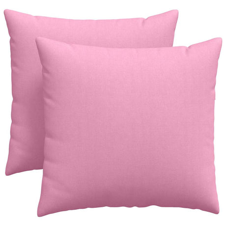 Vidaxl sofa kussens 2 pcs roze 45 x 45 cm stof