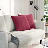 Vidaxl sofa kussens 2 stuks wijnrood 45 x 45 cm cordstof