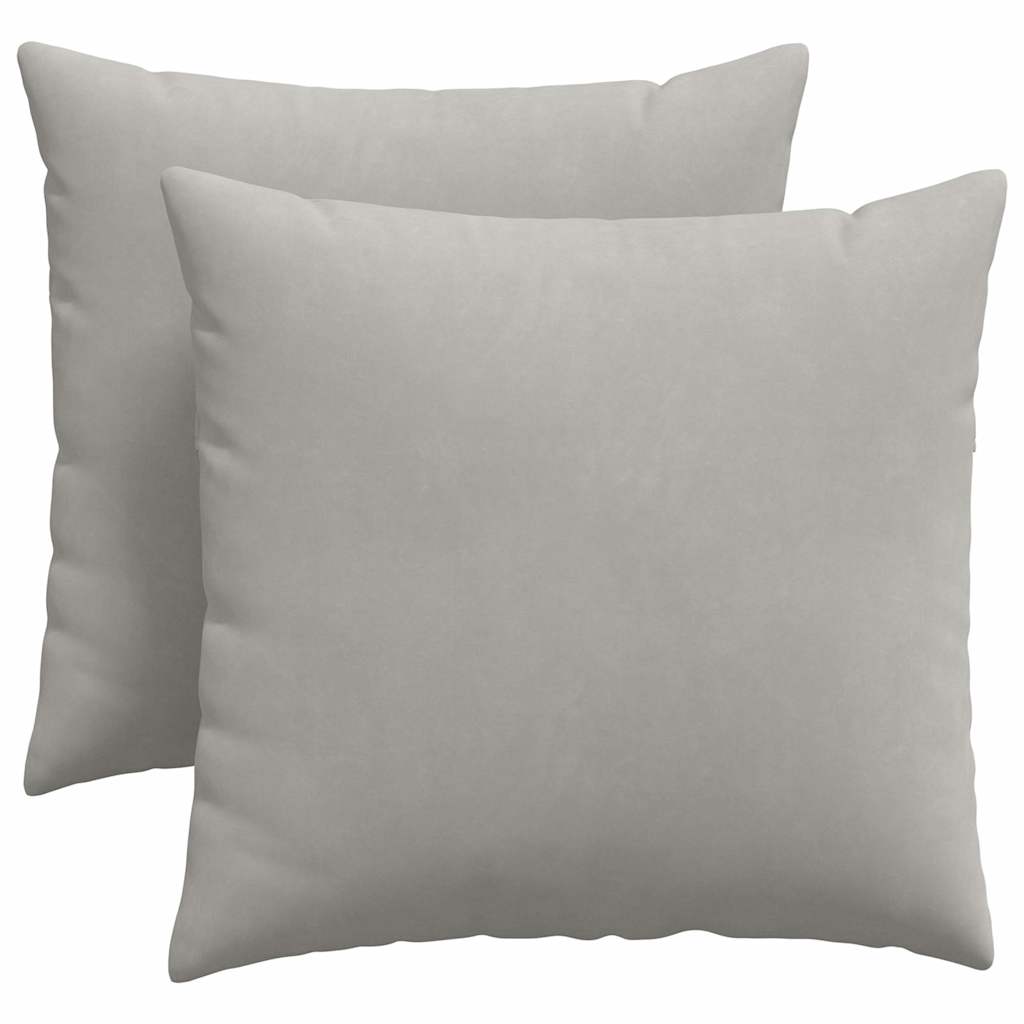 Vidaxl sofa kussens 2 stuks lichtgrijs 45 x 45 cm stof