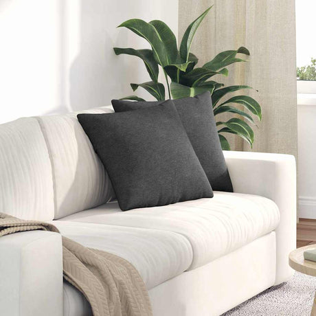 Vidaxl sofa kussens 2 stuks donkergrijs 45 x 45 cm cordstof