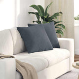 Vidaxl sofa kussens 2 stuks donkergrijs 50 x 50 cm cordstof