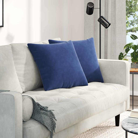 Vidaxl sofa kussens 2 stuks politieblauw 50 x 50 cm cordstof