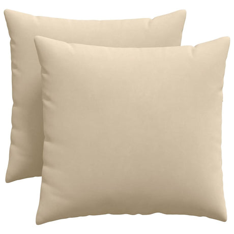 Vidaxl sofa kussens 2 stuks crème 50 x 50 cm stof