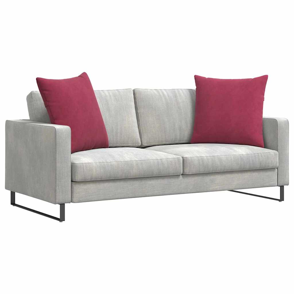 Vidaxl sofa kussens 2 stuks wijnrood 60 x 60 cm cordstof