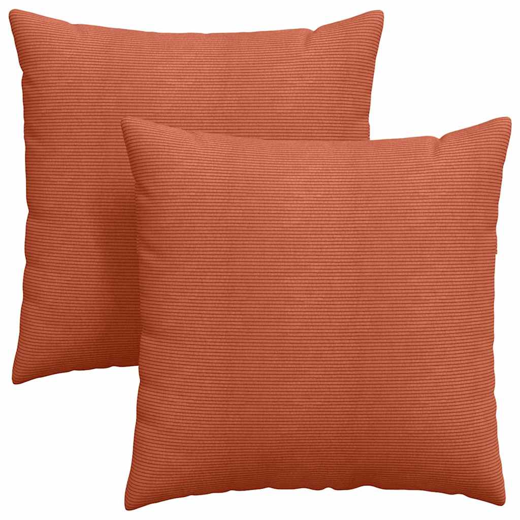 Vidaxl sofa kussens 2 stuks rood-oranje 60 x 60 cm cordstof