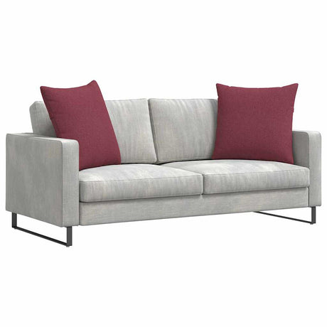 Vidaxl sofa kussens 2 pcs wijnrood 80 x 80 cm stof