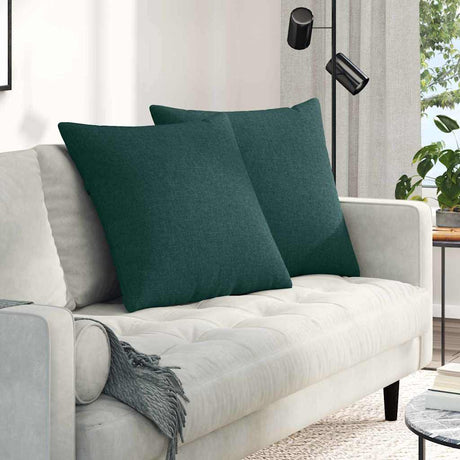 Vidaxl sofa kussens 2 pcs donkergroen 80 x 80 cm stof