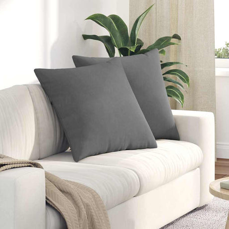 Vidaxl sofa kussens 2 stuks donkergrijs 80 x 80 cm stof