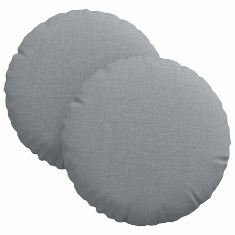Vidaxl zitkussens 2 pcs lichtgrijs ø30 x 13 cm stof