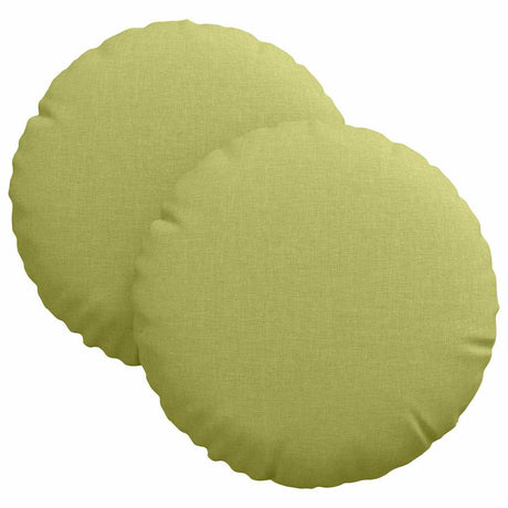 Vidaxl zitkussens 2 pcs lichtgroen ø30 x 13 cm stof