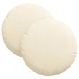 Vidaxl zitkussens 2 pcs crème ø 30 cm katoen stof