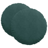 Vidaxl zitkussens 2 stuks donkergroen ø 40 x 13 cm fluweel