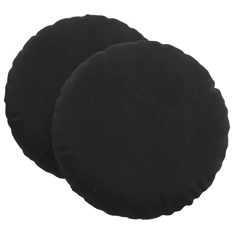 Vidaxl zitkussens 2 pcs zwart ø 80 x 29 cm fluweel