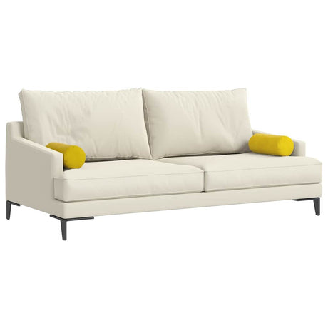 Vidaxl bolster kussens 2 stuks geel ø 15 x 40 cm cordstof