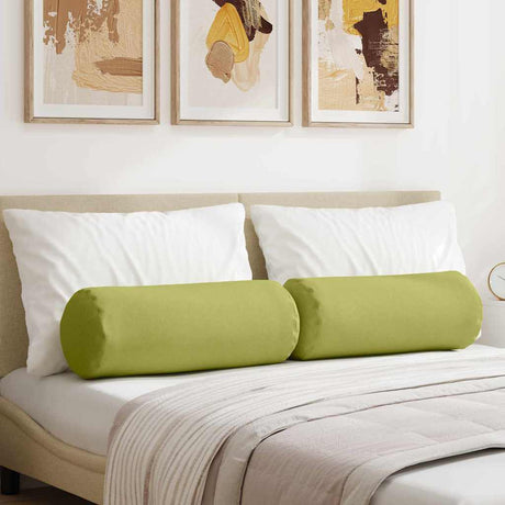 Vidaxl bolster kussens 2 stuks lichtgroen ø 25 x 70 cm stof