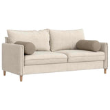 Vidaxl bolster kussens 2 stuks taupe ø 25 x 70 cm microvezel stof