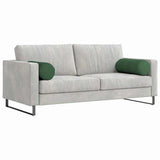 Vidaxl bolster kussens 2 stuks donkergroen ø 25 x 70 cm cordstof