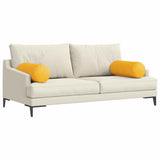 Vidaxl bolster kussens 2 stuks lichtgeel ø 25 x 70 cm cordstof