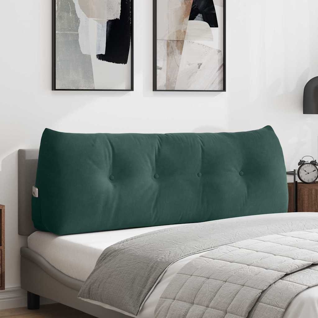 Vidaxl rugkussen donkergroen 140 x 24 x 50 cm fluweel