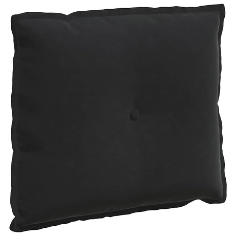 Vidaxl rugkussen zwart 60 x 50 cm cordstof