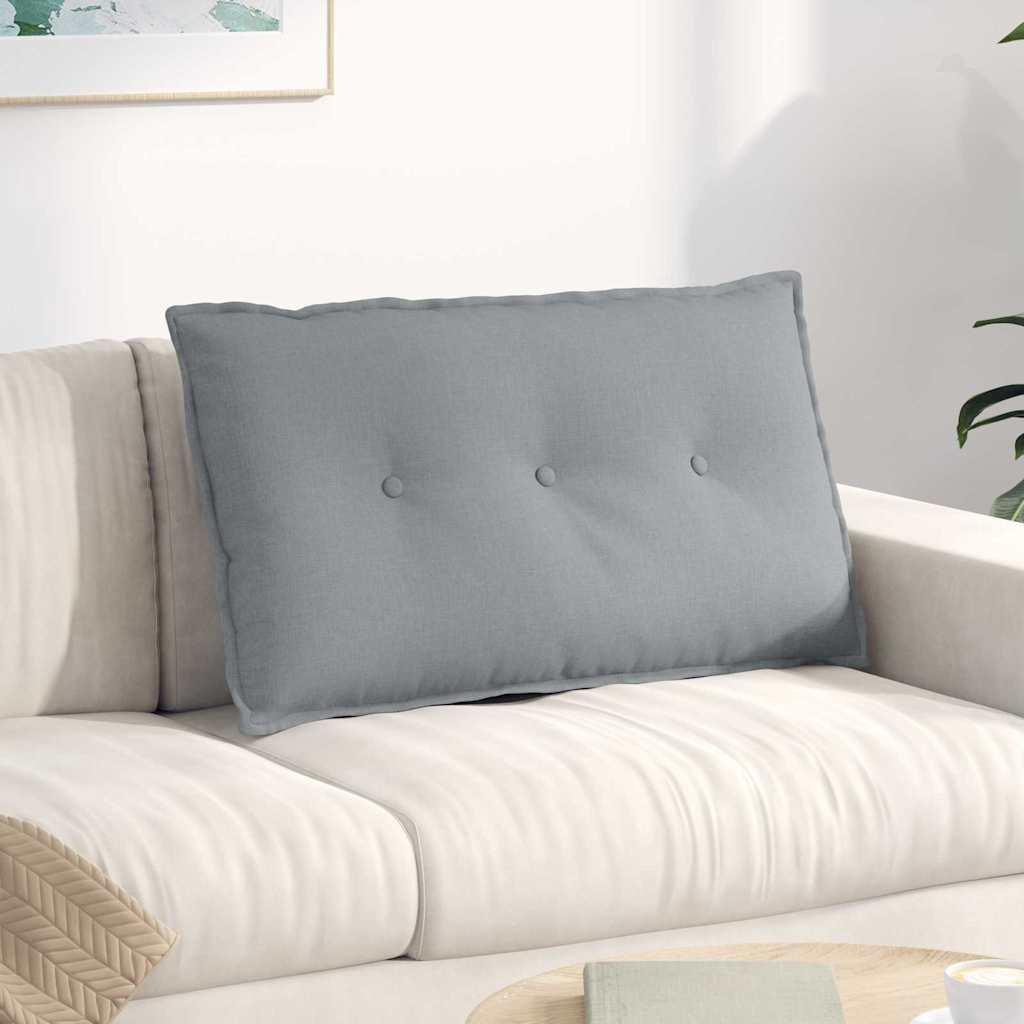 Vidaxl rugkussen lichtgrijs 80 x 19 x 50 cm stof