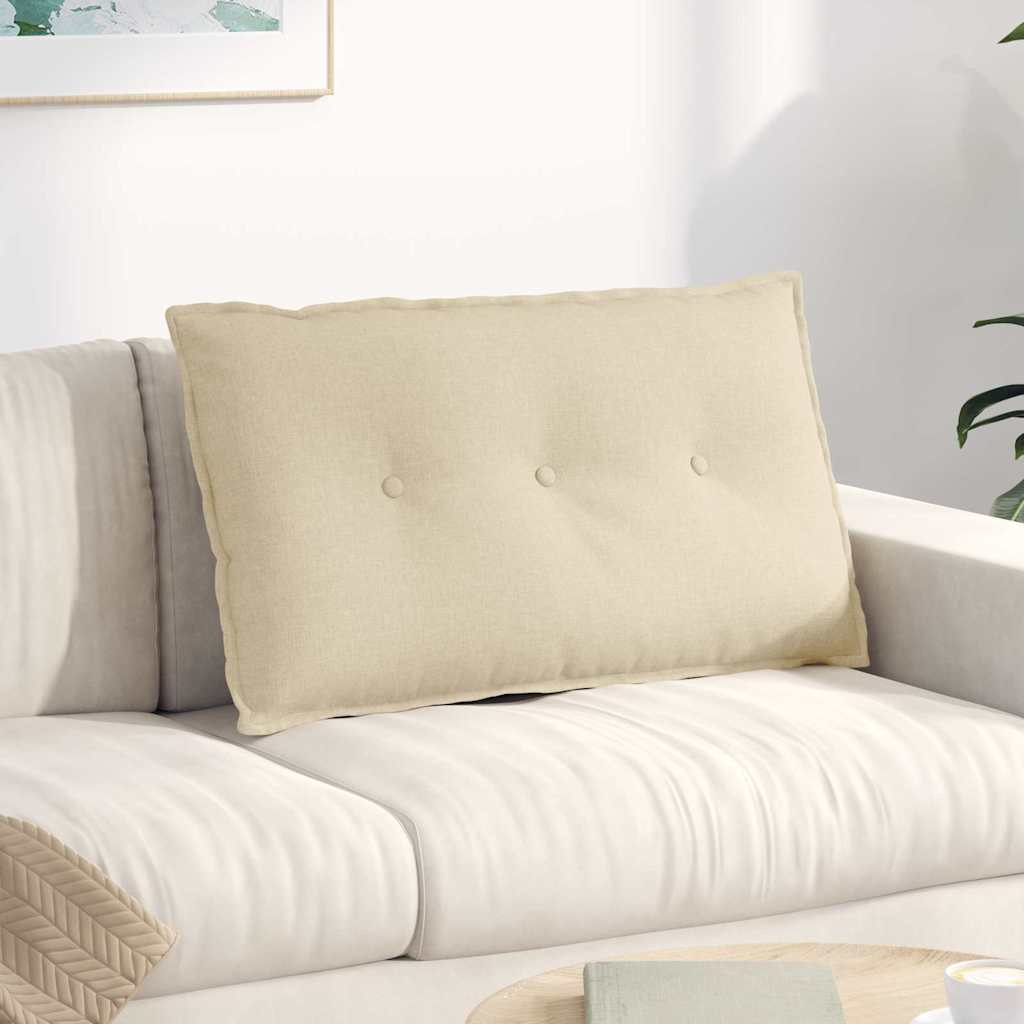Vidaxl rugkussen crème 80 x 19 x 50 cm stof
