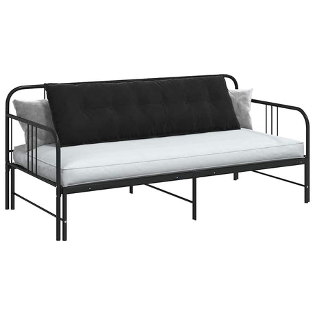 Vidaxl rugkussen zwart 160 x 50 cm cordstof