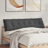 Vidaxl rugkussen donkergrijs 180 x 50 cm cordstof