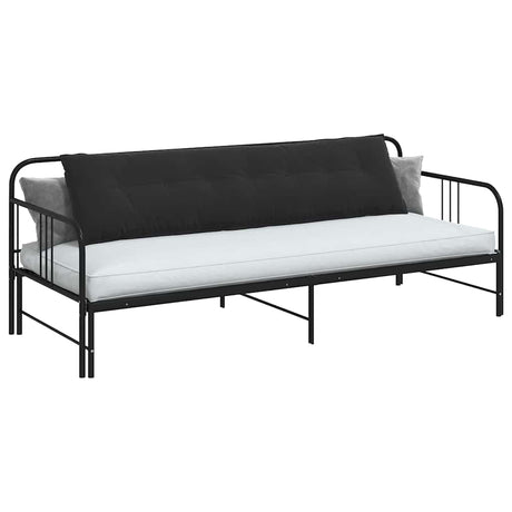 Vidaxl rugkussen zwart 200 x 50 cm cordstof