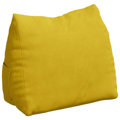 Vidaxl rugkussen geel 45 x 20 x 35 cm cordstof