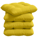 Vidaxl zitkussens 4 pcs lichtgeel 40 x 40 x 12 cm stof