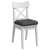 Vidaxl zitkussens 4 pcs donkergrijs 40 x 40 cm katoen stof