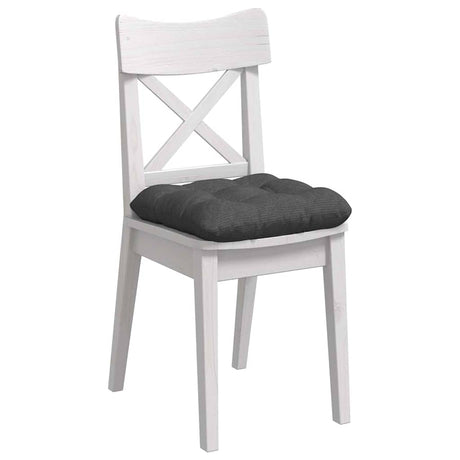 Vidaxl zitkussens 4 pcs donkergrijs 40 x 40 cm katoen stof