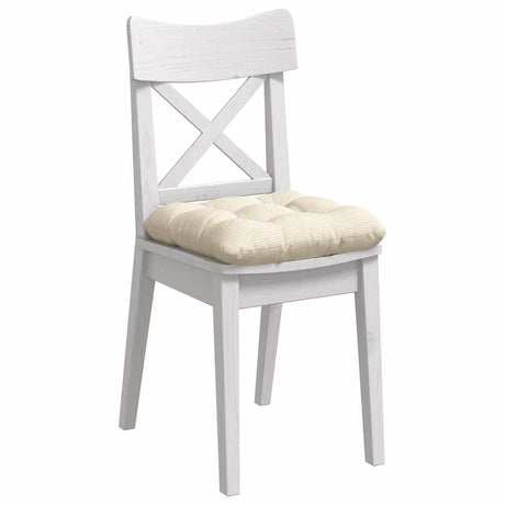 Vidaxl zitkussens 4 pcs crème 40 x 40 cm katoen stof