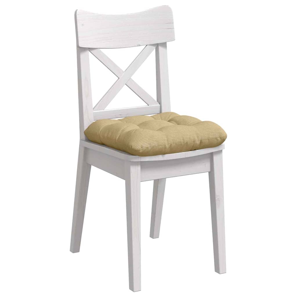 Vidaxl zitkussens 4 pcs grijs groen 40 x 40 cm katoen stof