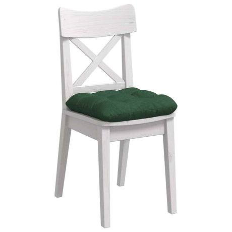 Vidaxl zitkussens 4 pcs donkergroen 40 x 40 cm katoen stof