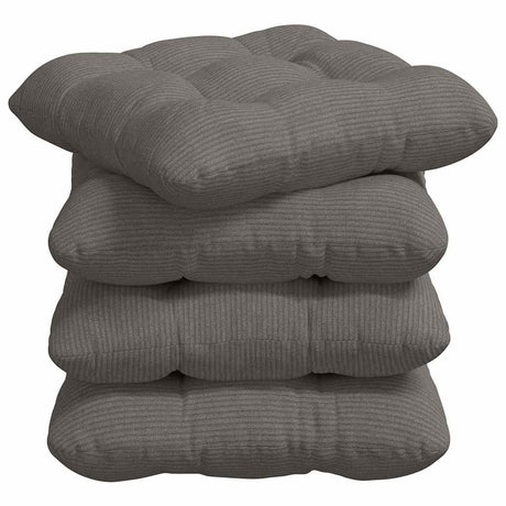 Vidaxl zitkussens 4 pcs lichtgrijs 45 x 45 cm katoen stof