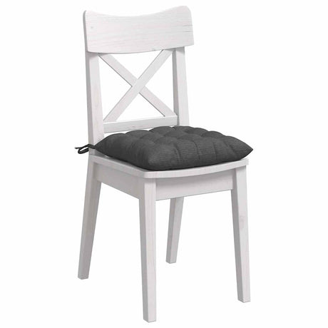 Vidaxl zitkussens 4 pcs donkergrijs 40 x 40 x 6 cm katoen stof