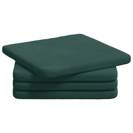 Vidaxl zitkussens 4 pcs donkergroen 40 x 40 x 3 cm fluweel