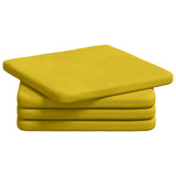 Vidaxl zitkussens 4 pcs geel 40 x 40 x 3 cm fluweel