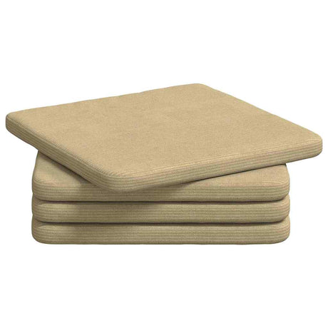 Vidaxl zitkussens 4 pcs grijs groen 40 x 40 x 3 cm katoen stof