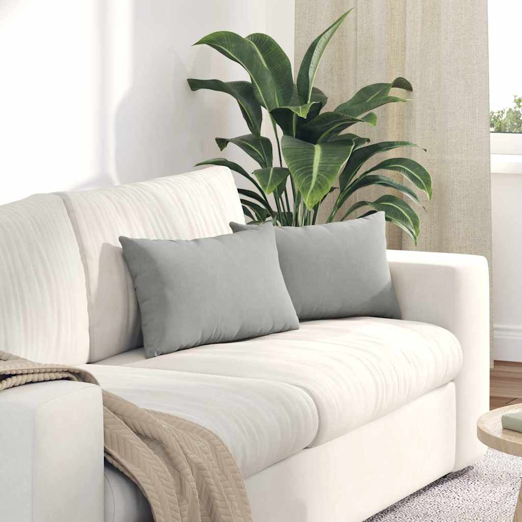 Vidaxl sofa kussens 2 stuks lichtgrijs 50 x 30 cm stof