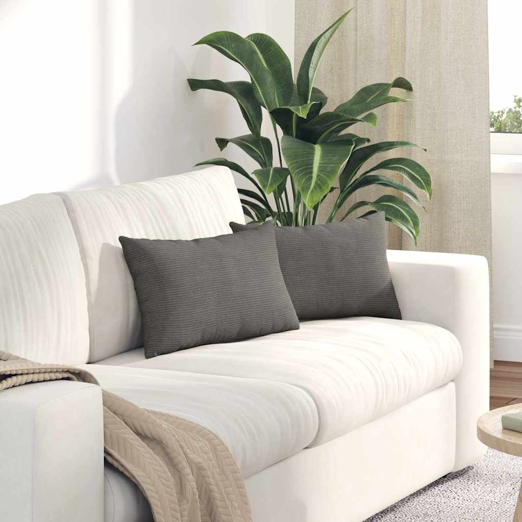 Vidaxl sofa kussens 2 stuks lichtgrijs 50 x 30 cm cordstof