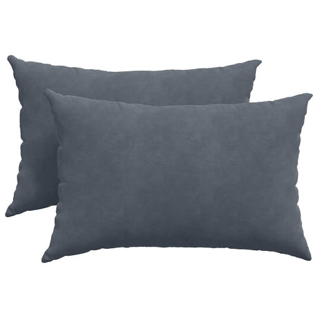 Vidaxl sofa kussens 2 stuks donkergrijs 60 x 40 cm cordstof