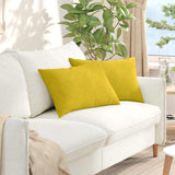 Vidaxl sofa kussens 2 stuks geel 60 x 40 cm cordstof