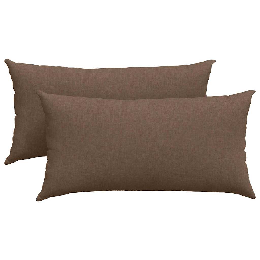 Vidaxl sofa kussens 2 pcs bruin 80 x 40 cm stof