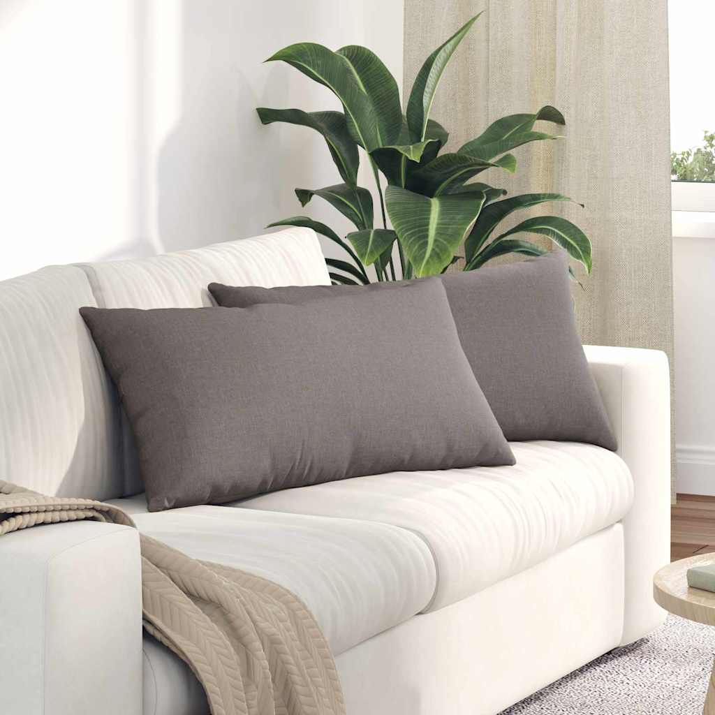 Vidaxl sofa kussens 2 pcs taupe 80 x 40 cm stof