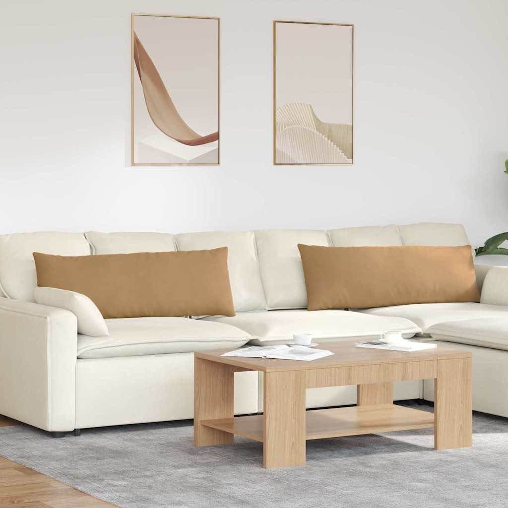 Vidaxl sofa kussens 2 stuks bruin 120 x 40 cm cordstof